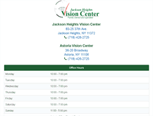 Tablet Screenshot of jacksonheightsvisioncenter.com